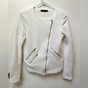 Generation Love White Quilted Bomber Jacket